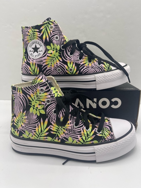 Converse Shoes - Converse WMNS CTAS EVA Lift Hi A01201C Blk/Pink Foam/Lime Rave Platform Sneakers